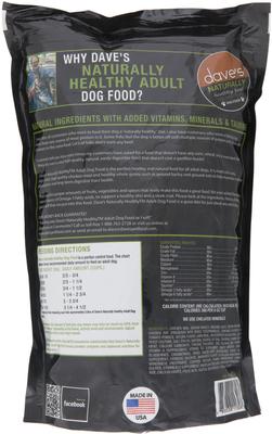 Show full view: Dave's Pet Food Naturally Healthy Adult Dry Dog Food, 4-lb bag slide 3 of 8