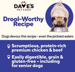 Dave's Pet Food Naturally Healthy Chicken & Beef Entree Pate Canned Wet Dog Food, 13.2-oz, case of 12 slide 2 of 7