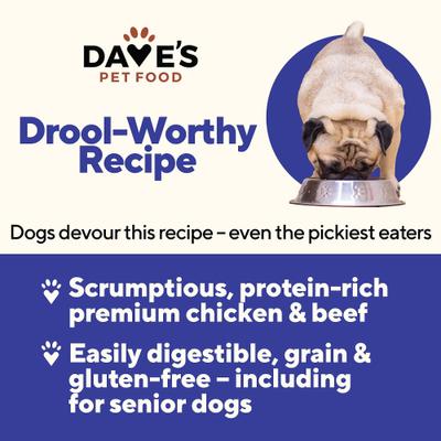 Show full view: Dave's Pet Food Naturally Healthy Chicken & Beef Entree Pate Canned Wet Dog Food, 13.2-oz, case of 12 slide 3 of 10