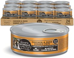 Dave's Pet Food Naturally Healthy Chicken & Duck Dinner Paté Grain-Free Canned Wet Cat Food, 5.5-oz can, case of 24
