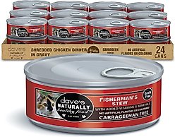 Dave's Pet Food Naturally Healthy Grain-Free Fisherman's Stew Canned Wet Cat Food, 5.5-oz, case of 24