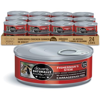Dave's Pet Food Dave's Pet Food Fisherman's Stew Canned Cat Food, 5.5-oz, 24 ct