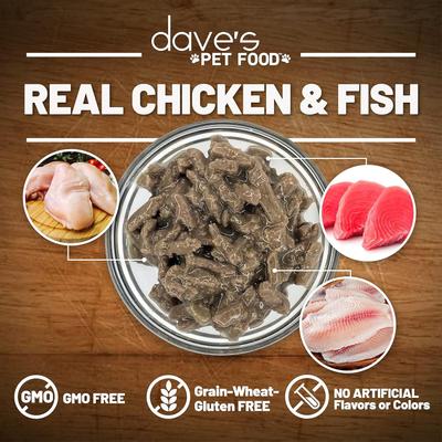 Show full view: Dave's Pet Food Naturally Healthy Grain-Free Fisherman's Stew Canned Wet Cat Food, 5.5-oz, case of 24 slide 5 of 11