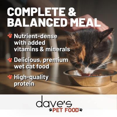 Show full view: Dave's Pet Food Naturally Healthy Grain-Free Grilled Tuna & Shrimp Dinner in Gravy Wet Canned Cat Food, 5.5-oz can, case of 24 slide 5 of 11