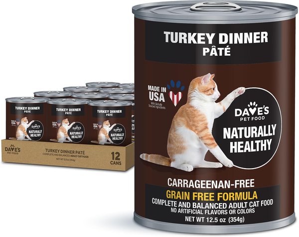 Dave's Pet Food Naturally Healthy Grain-Free Turkey Formula Canned Cat Food
