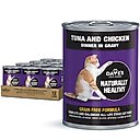 Dave's Pet Food Naturally Healthy Tuna & Chicken Dinner in Gravy Grain-Free Wet Cat Food, 13-oz, case of 12