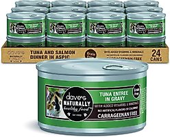 Dave's Pet Food Naturally Healthy Tuna Entree in Gravy Pate Grain-Free Wet Cat Food, 3-oz can, 24 count