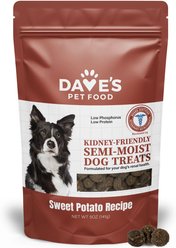 Dave's Pet Food Renal-Friendly Sweet Potato Grain-Free Soft & Chewy Dog Treats, 5-oz bag