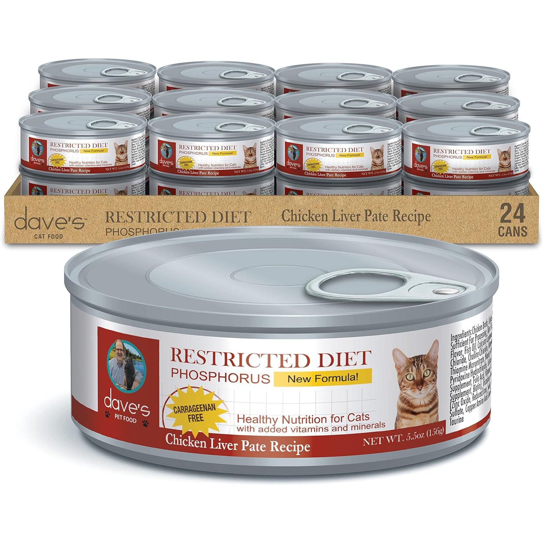 Dave's Restricted Diet Phosphorous Chicken Dinner Canned Cat Food