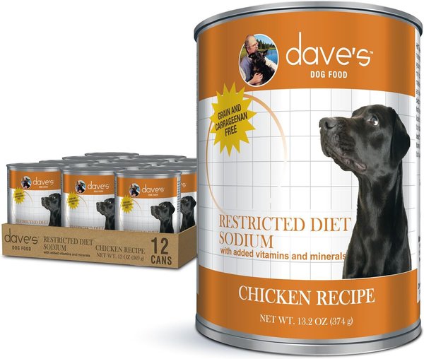 Dave's Restricted Diet Sodium Chicken Recipe Canned Dog Food Dave's Restricted Diet Sodium Chicken Recipe Canned Dog Food