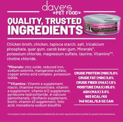 Dave's Pet Food Saucey Pate Chicken Recipe Grain-Free Wet Canned Cat Food, 5.5-oz can, case of 24 slide 2 of 7