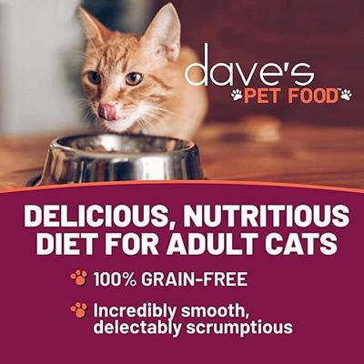 Show full view: Dave's Pet Food Saucey Pate Chicken & Tuna Recipe Grain-Free Canned Wet Cat Food, 5.5-oz can, case of 24 slide 3 of 9