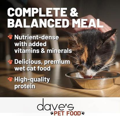 Show full view: Dave's Pet Food Saucey Pate Chicken & Tuna Recipe Grain-Free Canned Wet Cat Food, 5.5-oz can, case of 24 slide 4 of 9