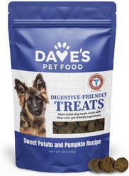Dave's Pet Food Sensitive Stomach Sweet Potato & Pumpkin Grain-Free Soft & Chewy Dog Treats, 5-oz bag
