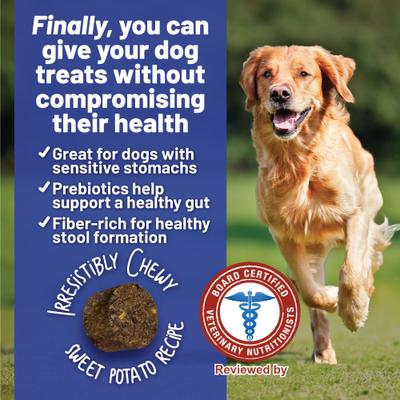 Show full view: Dave's Pet Food Sensitive Stomach Sweet Potato & Pumpkin Grain-Free Soft & Chewy Dog Treats, 5-oz bag slide 3 of 9