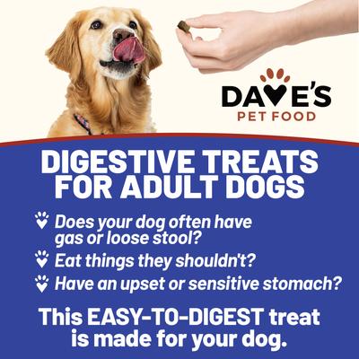 Show full view: Dave's Pet Food Sensitive Stomach Sweet Potato & Pumpkin Grain-Free Soft & Chewy Dog Treats, 5-oz bag slide 4 of 9