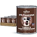 Dave's Pet Food Stewlicious Turkey & Sweet Potato Stew, Grain-Free Canned Wet Dog Food, 13.2-oz, case of 12
