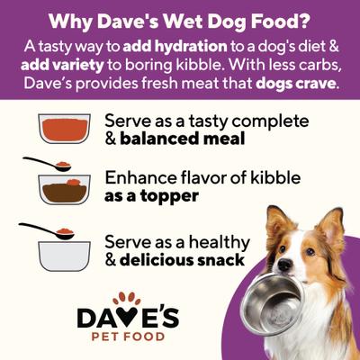 Show full view: Dave's Pet Food Weight Management Turkey & Vegetables Recipe Pate Wet Canned Dog Food,13.2-oz can, case of 12 slide 9 of 13