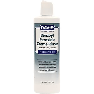 Davis Benzoyl Peroxide Dog & Cat Creme Rinse, 12-fl oz bottle