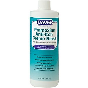 Davis Pramoxine Anti-Itch Dog & Cat Creme Rinse, 12-fl oz bottle