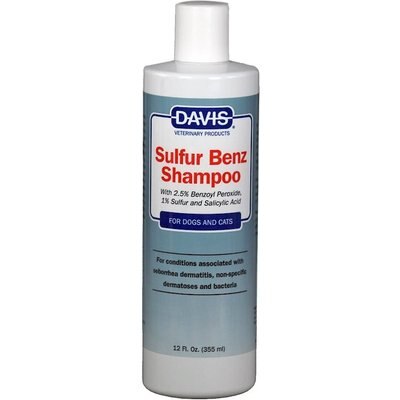 Davis Davis Sulfur Benz Dog & Cat Shampoo, 12-fl oz bottle
