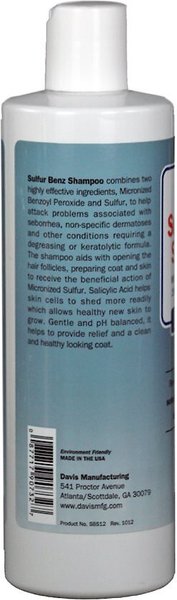 Davis Sulfur Benz Dog & Cat Shampoo, 12-fl oz bottle