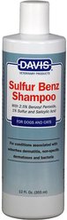 Davis Sulfur Benz Dog & Cat Shampoo, 12-oz bottle, 2 count