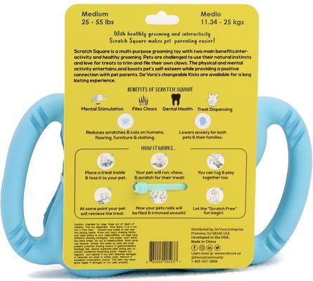 Show full view: De' Vora Scratch Square Dog Grooming Toy, Medium slide 2 of 5