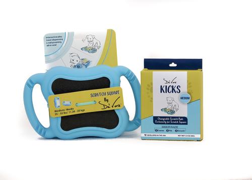 Show full view: De' Vora Scratch Square Dog Grooming Toy, Medium slide 3 of 5