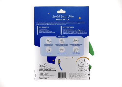 Show full view: De' Vora Scratch Square Feline Flying Fish Cat Grooming Toy slide 3 of 3