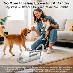 Decflow 4-in-1 Dog & Cat Grooming Vacuum Kit with Adjustable Suction & Large Dust Cup, White slide 2 of 7