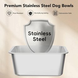 Decflow Stainless Steel No-Spill Anti-Splash Dog Water Bowl with Anti-Skid Mat, 7-L, Pink slide 2 of 7