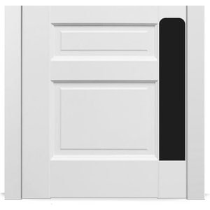 Deck the Door Decor Premium Aluminum Kwik Plates 3M Adhesive Dog Door Scratch Protection Plate, Satin Black, 22 x 4-in
