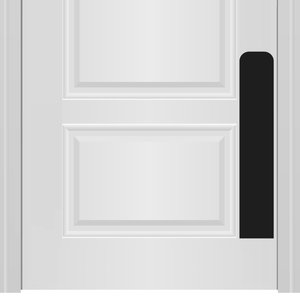 Deck the Door Decor Dog Scratch Door Protection Plate, Satin Black, 22 x 4-in