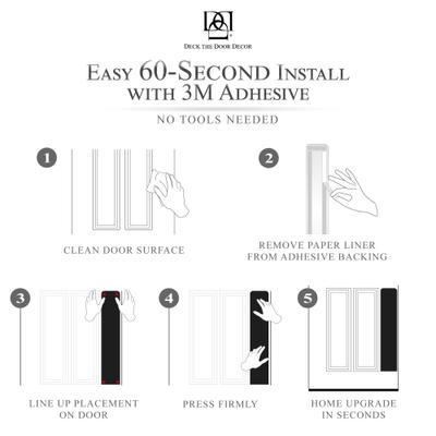 Show full view: Deck the Door Decor Dog Scratch Door Protection Plate, Satin Black, 22 x 6-in slide 6 of 13