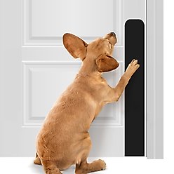 Deck the Door Decor Dog Scratch Door Protection Plate, Satin Black, 30 x 4-in