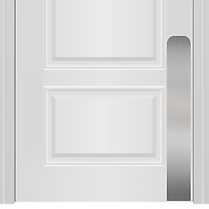 Deck the Door Decor Dog Scratch Door Protection Plate, Satin Nickel, 30 x 4-in
