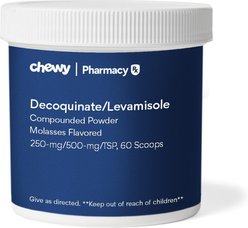 Decoquinate/Levamisole Compounded Powder Molasses Flavored, 250-mg/500-mg/TSP, 60 Scoops