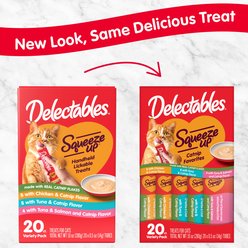 Delectables Squeeze Up Catnip Flavored Variety Pack Grain-Free Lickable Cat Treats, 0.5-oz tube, case of 20 slide 2 of 9
