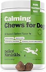 Deley Naturals Advanced Calming Chicken Flavor Dog Supplement, 6.35-oz Canister, 60 Count
