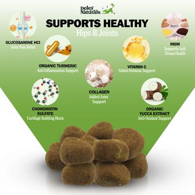 Show full view: Deley Naturals Advanced Hip & Joint Chicken Flavor Dog Supplement, 17-oz Canister, 120 Count slide 3 of 9