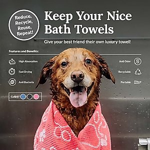Delilah Home Drytek High Performance Pet Towel, X-Large, Navy