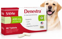 Denestra SAMe 400mg Tablet Liver & Joint Supplement for Dogs, 60 count