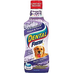 Dental Fresh Advanced Plaque & Tartar Dog & Cat Dental Water Additive, 8-fl oz bottle