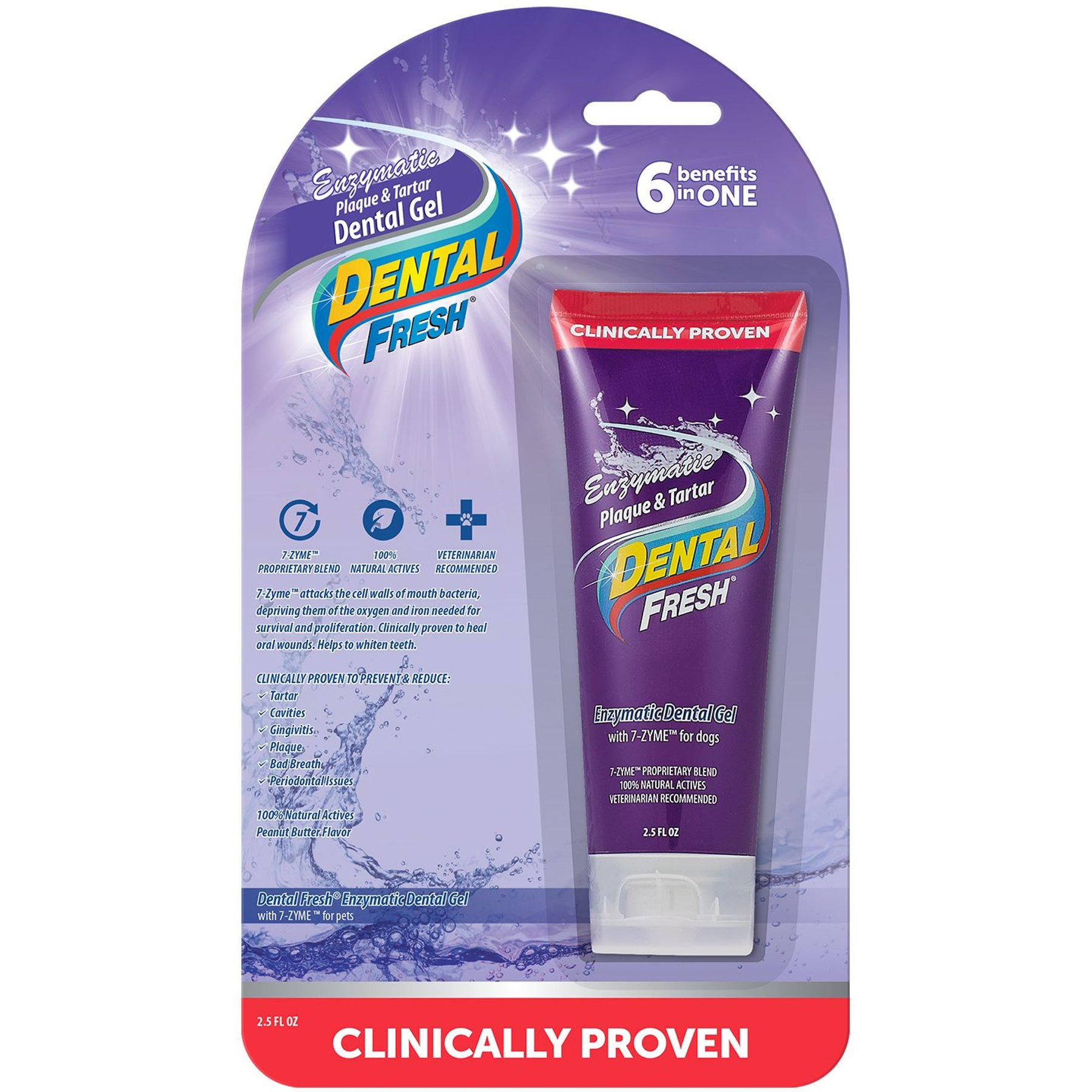 Dental Fresh Enzymatic Dog Gel, 2.5-oz tube