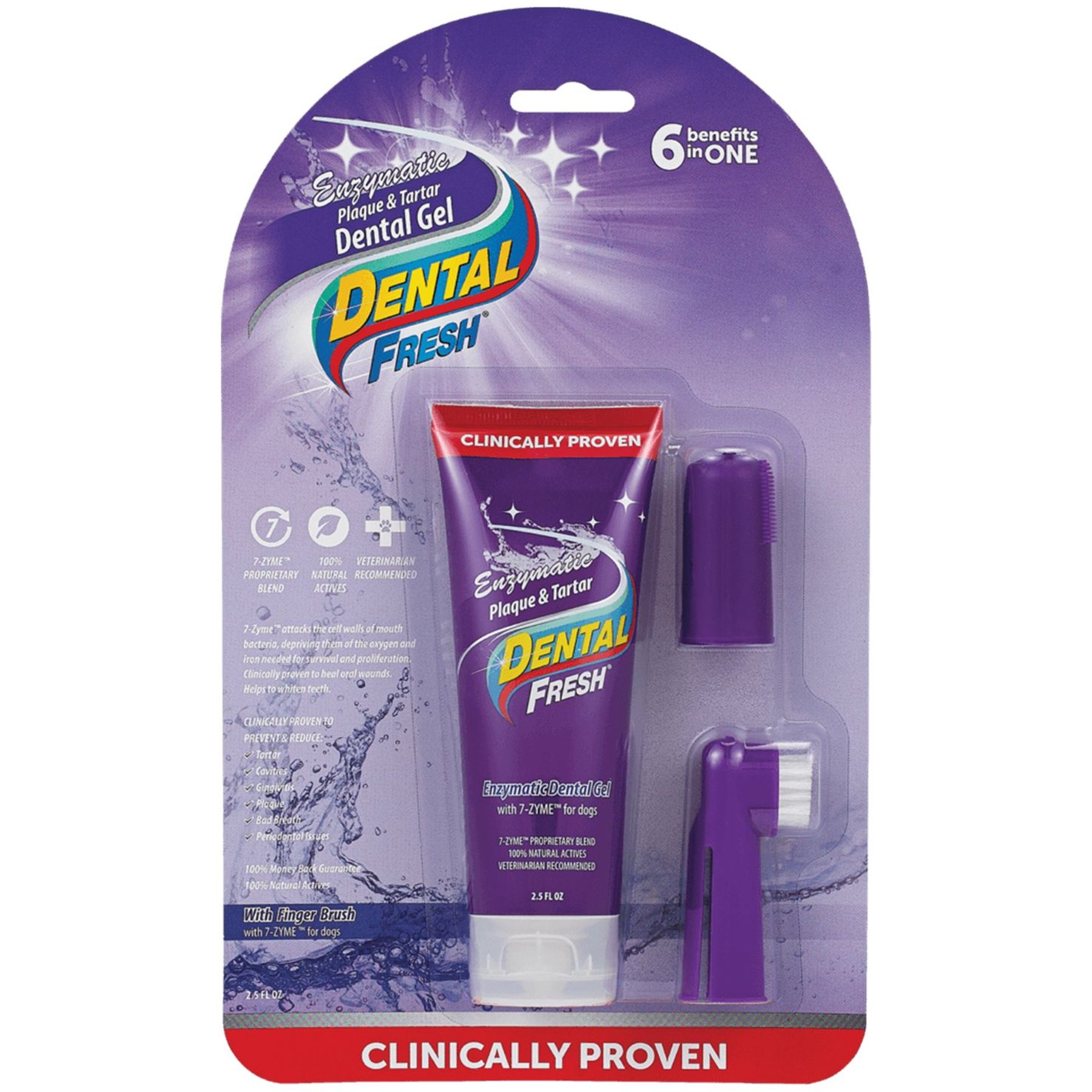 Dental Fresh Enzymatic Gel Finger Dog Toothbrush Kit, 2.5-fl oz