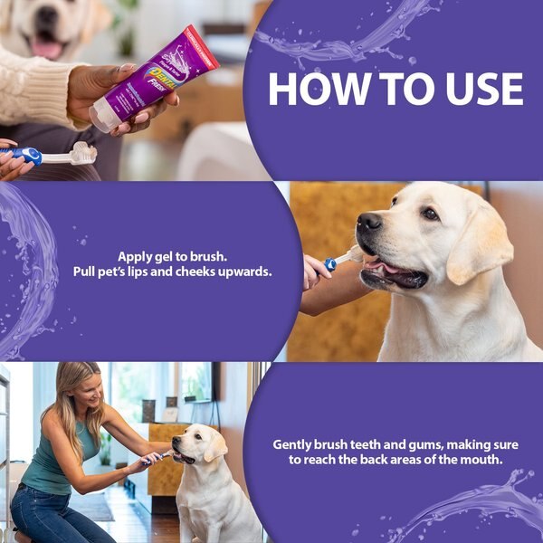 Dental Fresh Enzymatic Gel Triflex Dog Toothbrush Kit, 2.5-fl oz