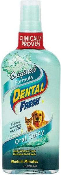 Dental Fresh Original Formula Dog & Cat Spray, 4-fl oz bottle
