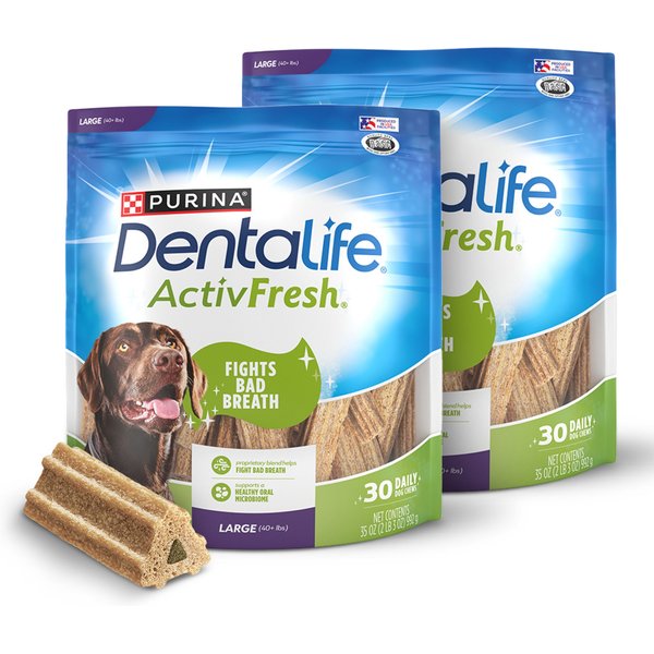 DentaLife ActivFresh Daily Oral Care Breath Control Adult Large Breed Dental Dog Treats