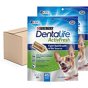 DentaLife ActivFresh Daily Oral Care Mini Dental Dog Treats, 90 count